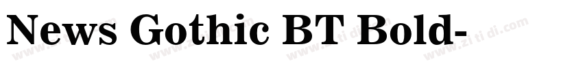 News Gothic BT Bold字体转换